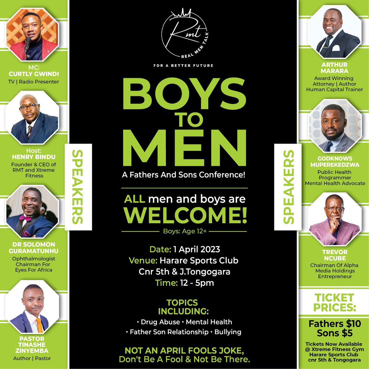 I am looking forward to this gathering tomorrow. Nations are built a family and a person at a time. The relationship between fathers and sons is hugely important in this regard. Join us if you can!