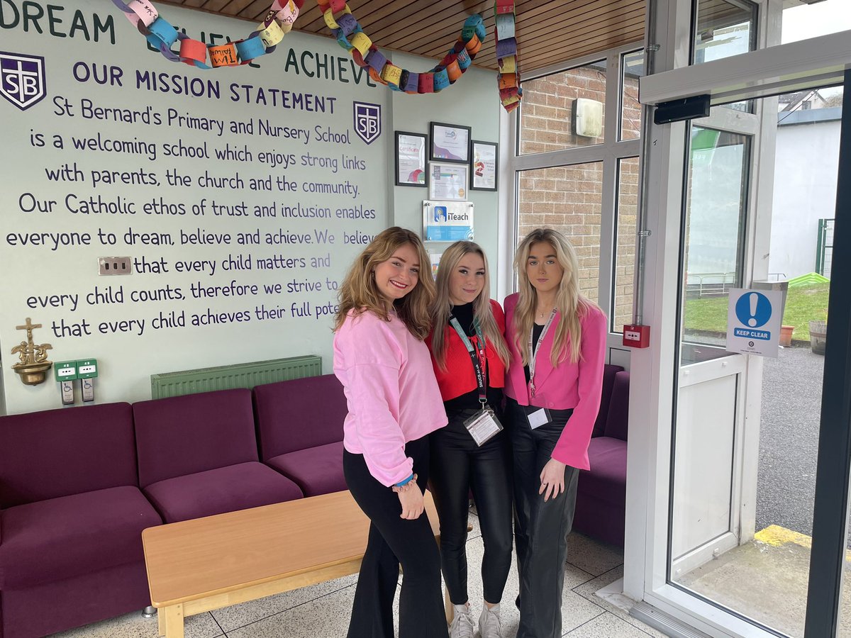 Today we say goodbye to our Student Teachers Miss Conway, Miss McCann and Miss Collins from St Mary’s University College. Well done on completing a very successful 7 week placement. The boys and girls will miss you. <a href="/StMarysBelfast/">St Mary's SU</a>