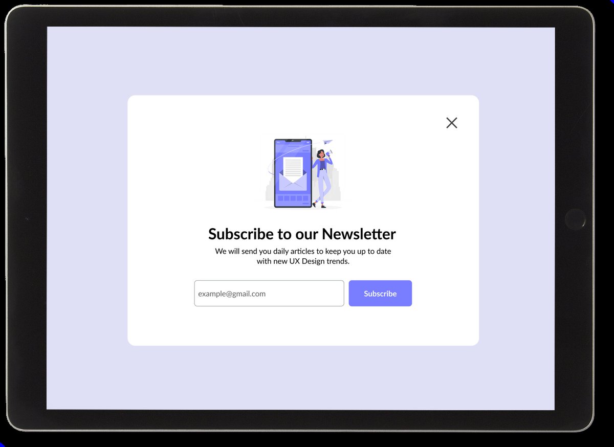 FaithOnasanyaa's tweet photo. Day 16/100 #DailyUIChallenge
Task : Design a pop up/ overlay
#dailyui #uiux #uxdesign #dailyui016 #consistency #tech https://t.co/WtRZw13ZVE