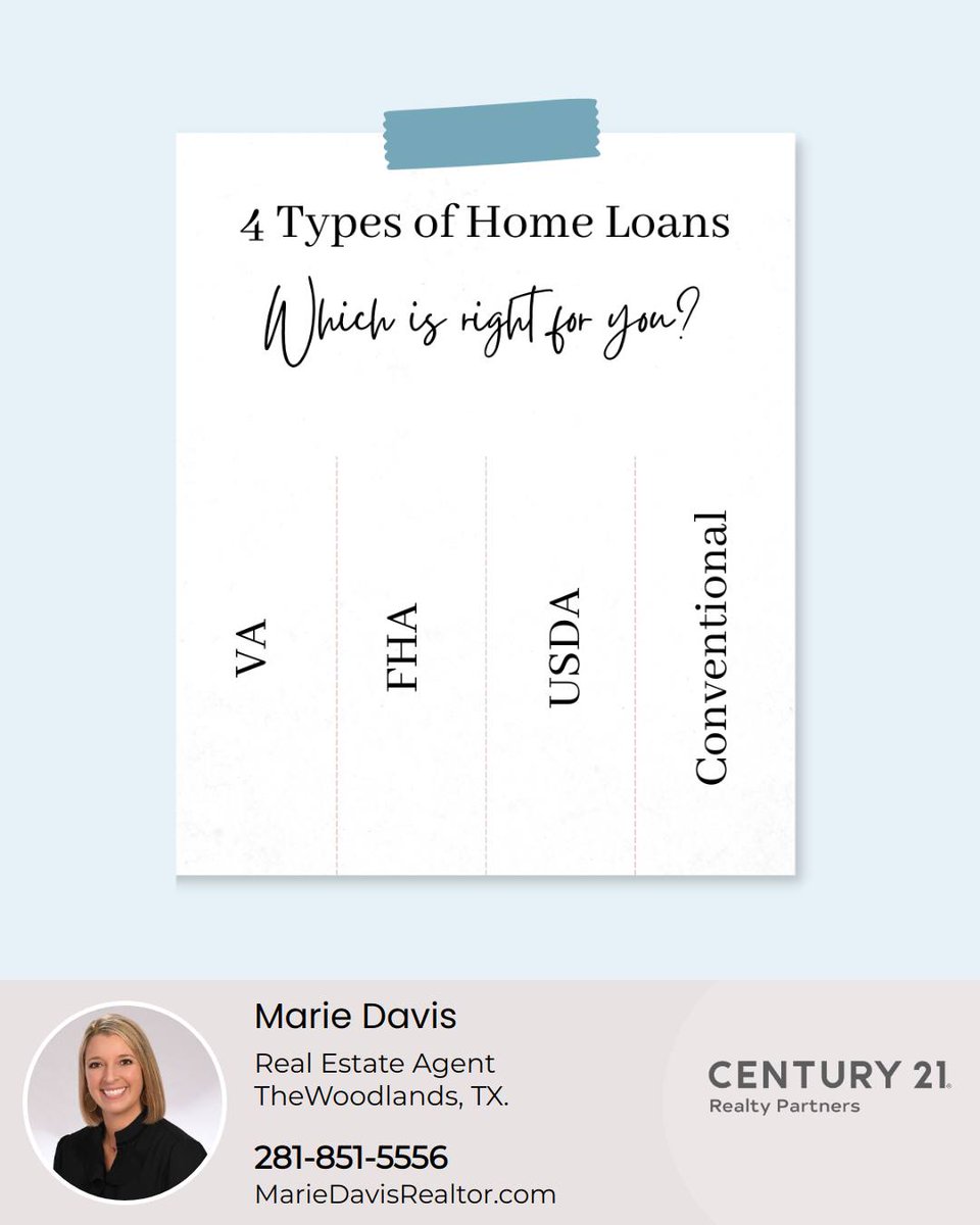 mariedavishomes's tweet photo. Comment below or send a DM if you have any questions about home loans!
#Century21 #RealtyPartners #realestateadvice #realestatecontract #homebuyertip #homesellertip #selleradvice #realestatequestions https://t.co/1E0zXb9gtx