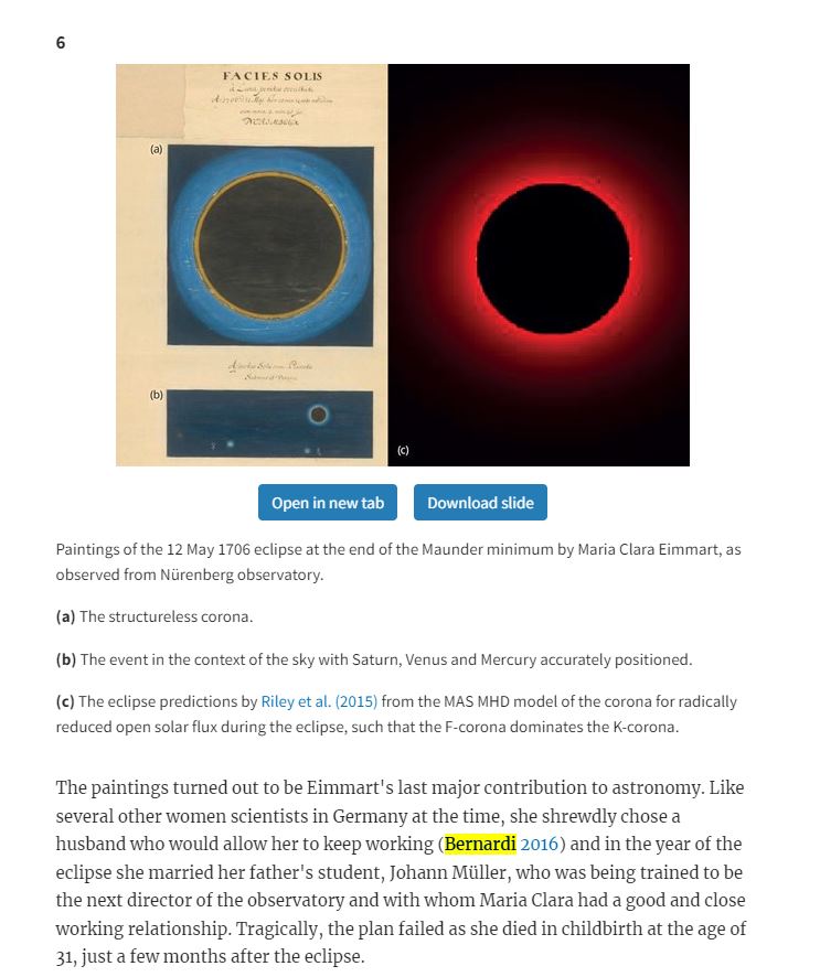 Vindunno's tweet photo. ✍️Interesting quote from my "The Unforgotten Sisters" book 📚by #Springer for a paintings of the 12 May 1706 #eclipse at the end of the #Maunder minimum by Maria Clara #Eimmart, as observed from Nürenberg #observatory🔭👇
https://t.co/xzyARr2qkR https://t.co/EDD3LTM8S9