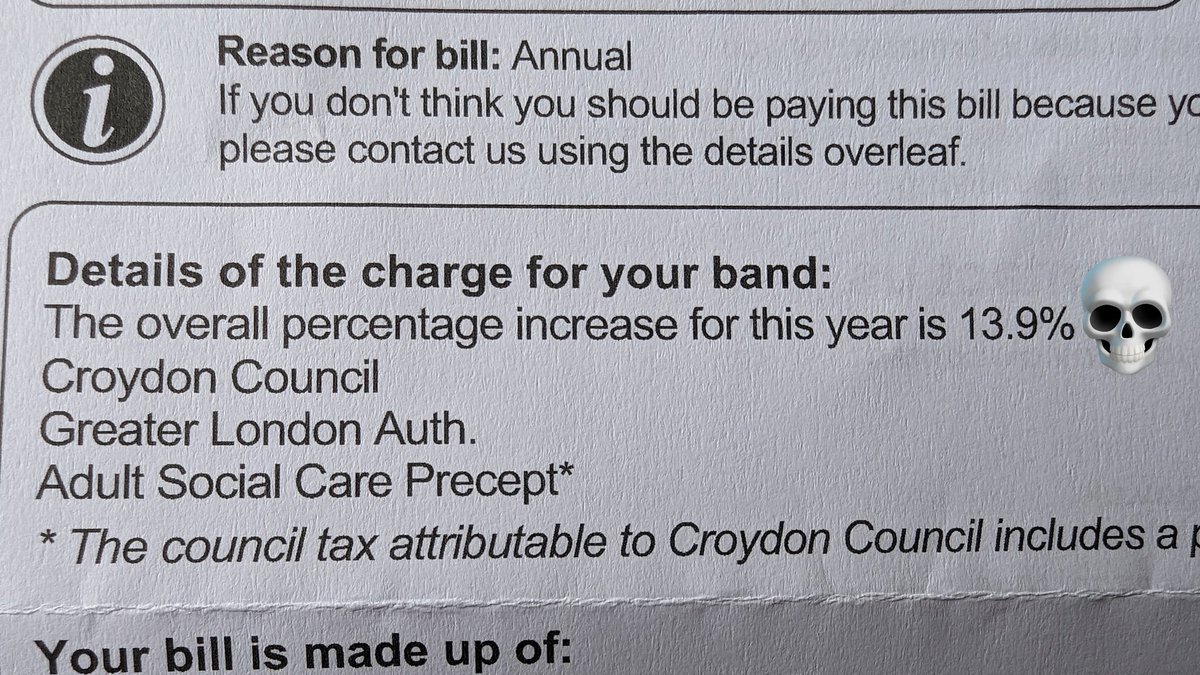 David Statter on Twitter "Cheers Croydon Council Tax 🙃"