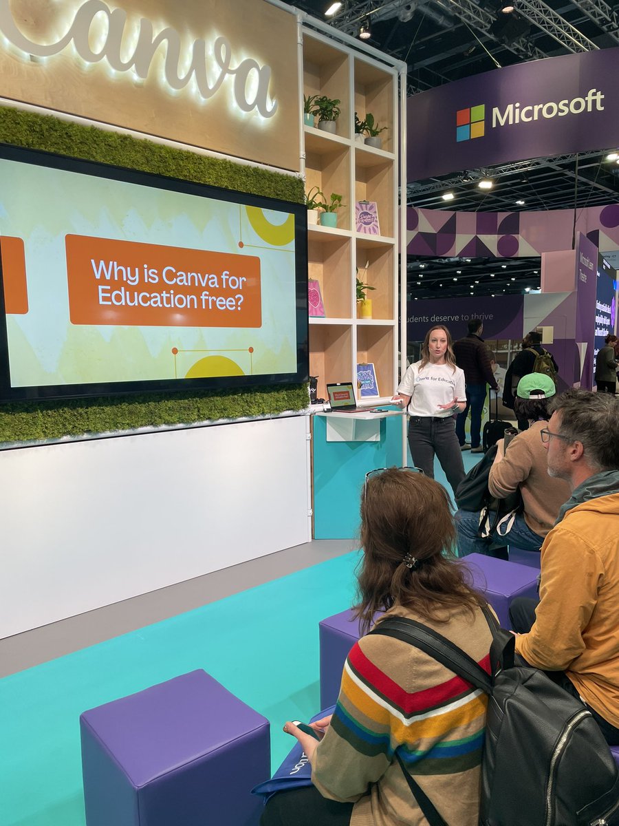 Happening right now: ‘Unleash Creativity with @Canva’s Video Suite’ with @ElisaBostwick. Stop by and join this session! Not at @Bett_show don’t worry click the link to explore our sessions. bit.ly/CanvaBett #canvaedu #Bett2023 #notatbett