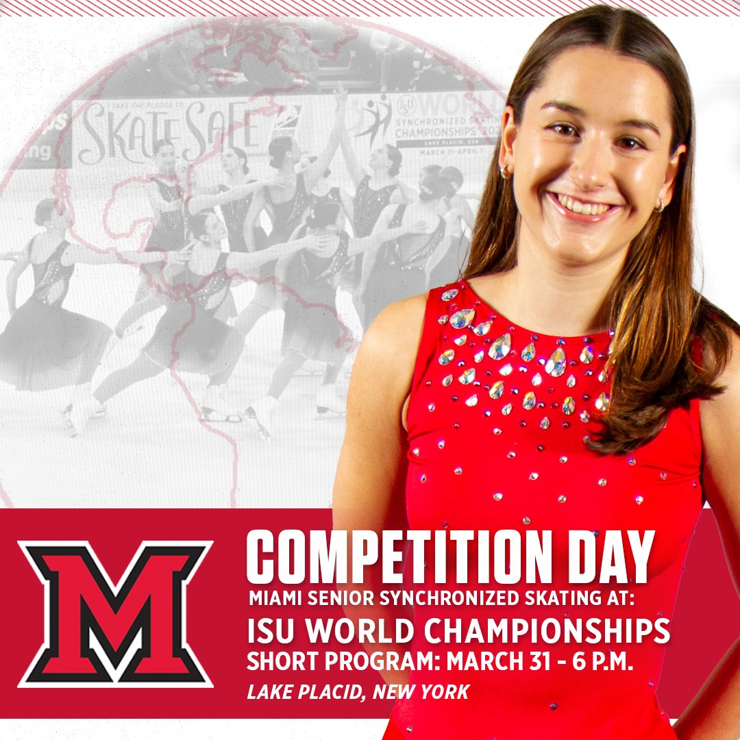 World Championship Friday is finally HERE! Miami skates 14th at approximately 7:55 p.m. Let’s go RedHawks and Team USA!! #TeamUSA #RiseUpRedHawks #WorldSynchro #MiamiOH  
📈: bit.ly/42RjIme
📺  (Peacock) bit.ly/40BwPqk
📺  (YouTube) bit.ly/3G5QYwk