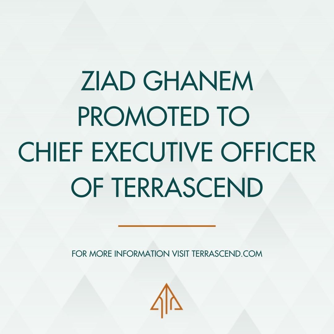 Ziad Ghanem has been promoted to the role of Chief Executive Office: bit.ly/3TVUr6l $TER $TRSSF #TerrAscend