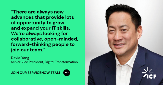 LarkinRecruits's tweet image. Build a new ServiceNow strategic roadmap for our client's HR Service Delivery platform. Be a part of a team recognized as an Elite ServiceNow partner while working remotely. #WorkYouBelieveIn #ServiceNow #Careers @ICF bit.ly/3ZwveAv