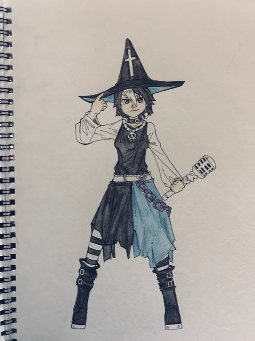 『魔女』、アナログ時代の頃から作るくらいには好きなジャンル。全員帽子と杖のデザインが違う。 