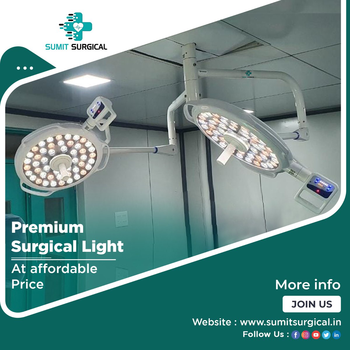 ssiruchi's tweet photo. Premium Surgical Light 
At Affrodable price..............

For more information contact me:
• Whatsapp: https://t.co/9c4J7rNGbM
• Email ID: info.sumitsurgical@gmail.com
• Website: https://t.co/ftfmtI6YcE
#operationtheatorlight #Operatinglamp #equipment #sumitsurgical #medinain https://t.co/8CAIaQjN9t