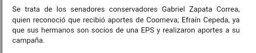 ManuelBeltrn14's tweet photo. Según el portal https://t.co/XoEVmH6SuQ, los hermanos del senador Efraín Cepeda son socios de una EPS y por eso tuvo que declararse impedido durante el trámite de la reforma a la salud de Juan Manuel Santos.

El conservador debería dar explicaciones, en vez de estar pontificando. https://t.co/d1jxJPwu7o