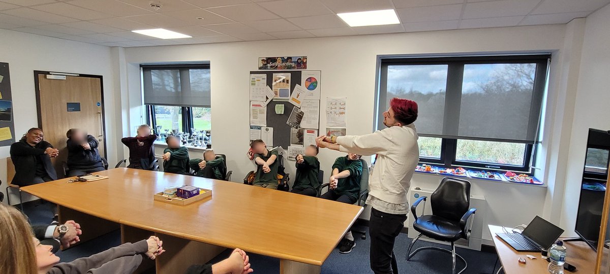 Tom and Amos from #BBC One's #TheTraitors visit <a href="/LanghamOaks/">Langham Oaks</a> School to talk with students about #TV, #Media, #SocialMedia and #Magic