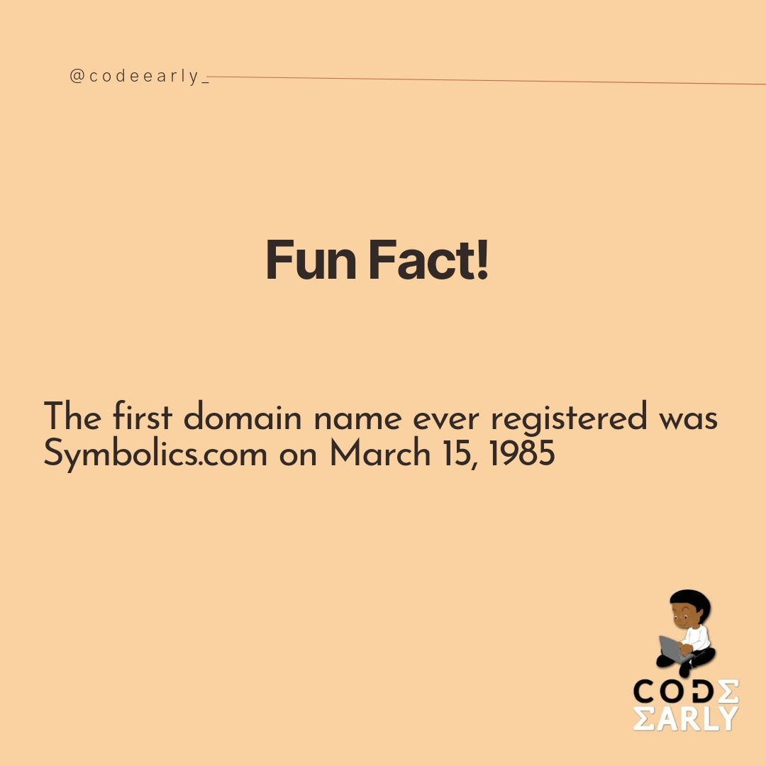 #Funfact what do you know about domains? #letschat ##codeearly #kidscoding #kidscodingclub #techkids