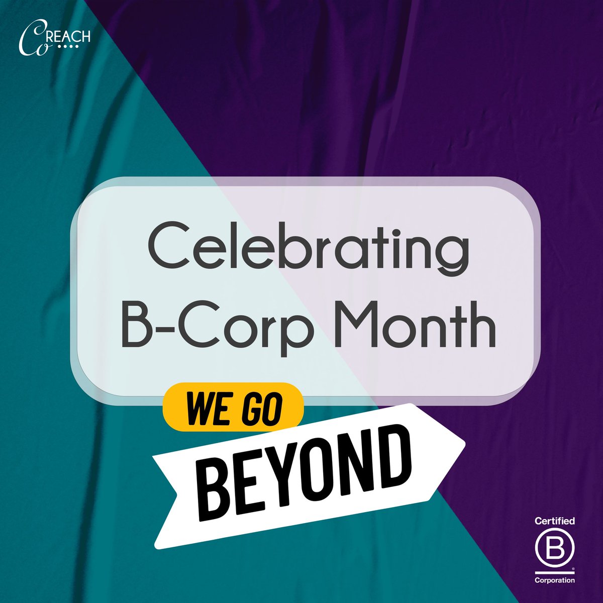 coREACHco's tweet photo. 🌟 Celebrating Bcorp Month: coREACH - Empowering Change Makers! 🌟
In light of #BCorpMonth, we’re proud to highlight our B Corp Certification.
As a 100% Saudi company, we are thrilled to be the first and only B-Corps-certified by far.
#coREACH #WeGoBeyond https://t.co/0mWLvnhuGp