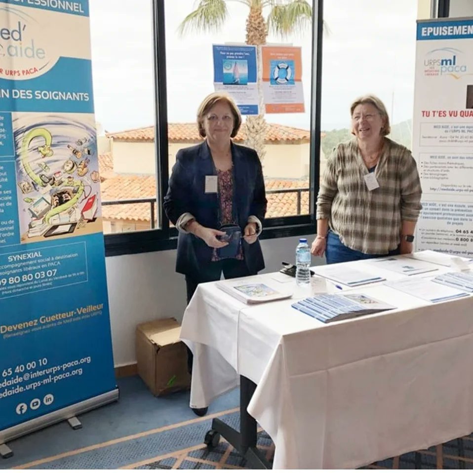 urps_ml_paca's tweet photo. Prendre soin de ceux qui soignent : Med'aide interURPS 🙏👩⚕️🧑⚕️
Présentation et sensibilisation à la prévention et à l'accompagnement de l'épuisement professionnel au congrès de l'URPS Pédicures Podologues PACA
#URPSPACA💪 https://t.co/Pg11lij8y7
