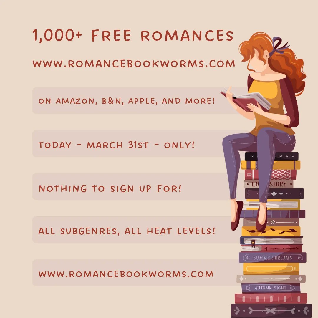 Today only! Stock up! 📚 

👉 romancebookworms.com

#romancebookworms #zoebub #romancereaders #romancenovels #bookish #bookstagram #jhcroix #bookboyfriend #weekendreads #fridayreads #amreading