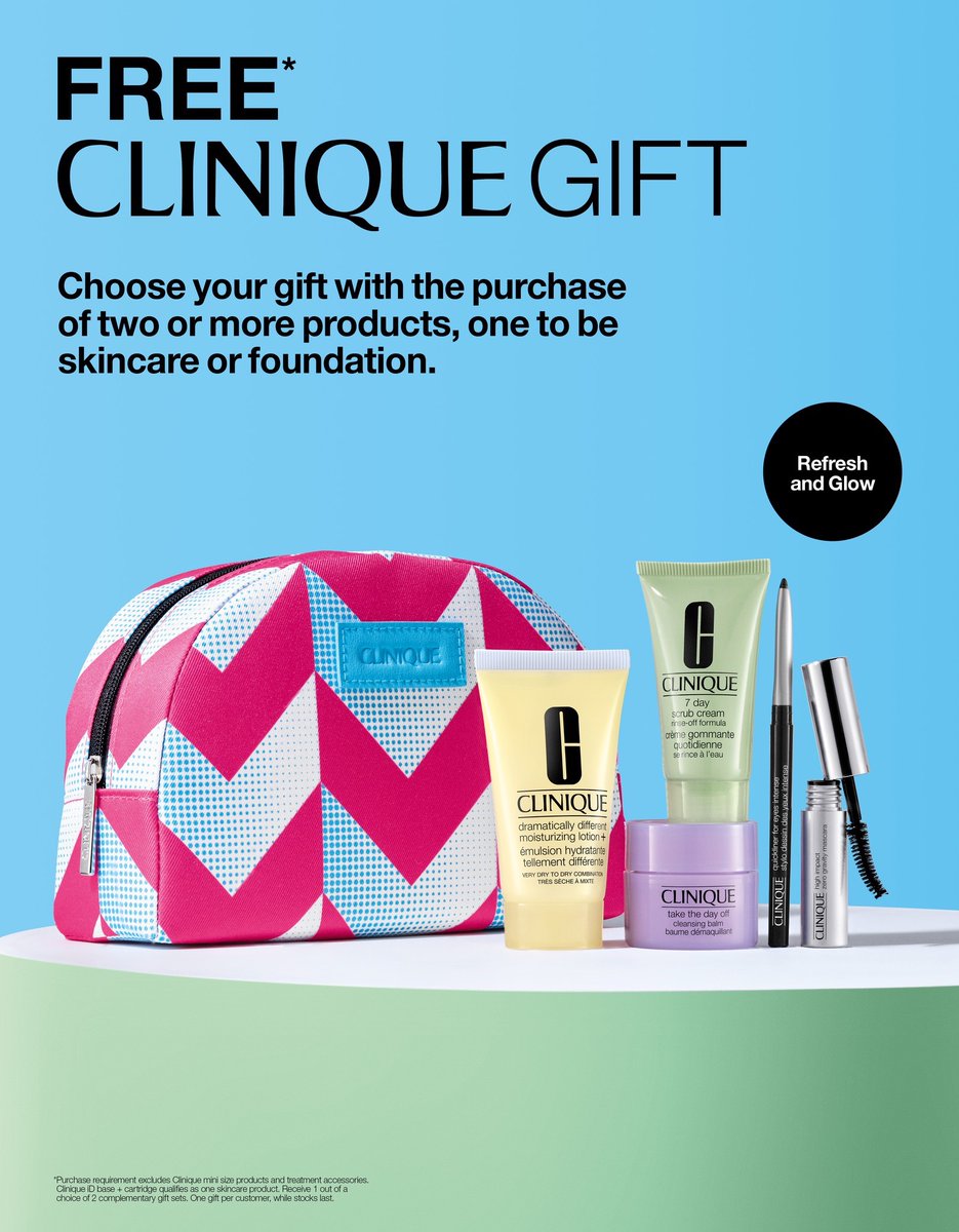 Your FREE GIFT from #Clinique is waiting for you in our Beauty Hall. Simply buy two or more products from Clinique, one to be skincare or foundation. Learn more: barkers.co.uk/all-brands/cli…