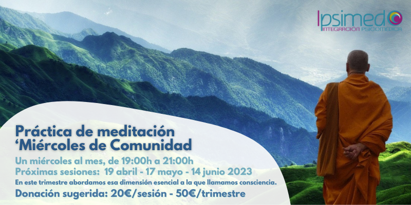 Ipsimed's tweet photo. En @Ipsimed seguimos un miércoles al mes, de 19:00h a 21:00h, con la práctica de #meditación en torno a un tema de interés para la #salud.
☑️ En este trimestre abordamos esa dimensión esencial a la que llamamos #consciencia. 
📌 Más info: https://t.co/GRKo8RiSKv https://t.co/hc2UTXsHQE