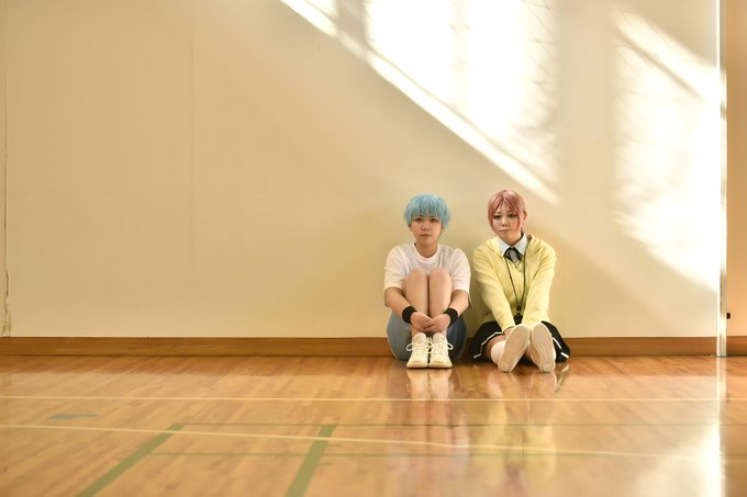 ~Cosplay~   黒子のバスケ🩷「ねぇねぇ、テツくん」🩵「何ですか桃井さん」帝光中学校 