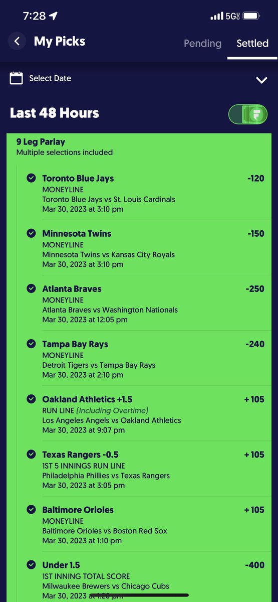 Sensei_GrantH's tweet photo. Opening day 9leg BIG HIT #OpeningDayMLB #GamblingTwiiter https://t.co/rBRa2l2YLd