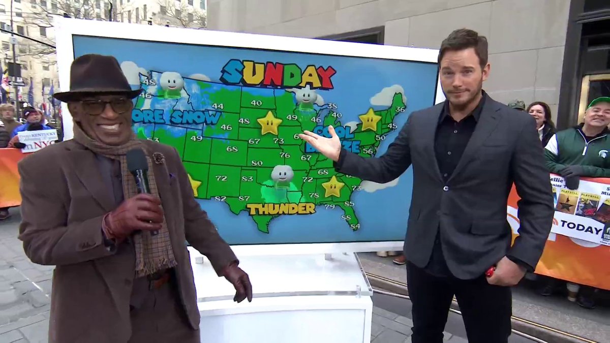 It’s a SuperMarioBrosMovie supermariomovie themed weather forecast