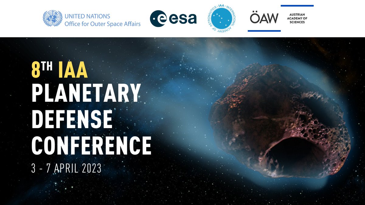 ☄️The 8th IAA Planetary Defense Conference is around the corner! 👀We look forward to welcoming the #space community🔭🛰️🚀 in Vienna & virtually. More details & links to live stream 👉bit.ly/3JBkxa9