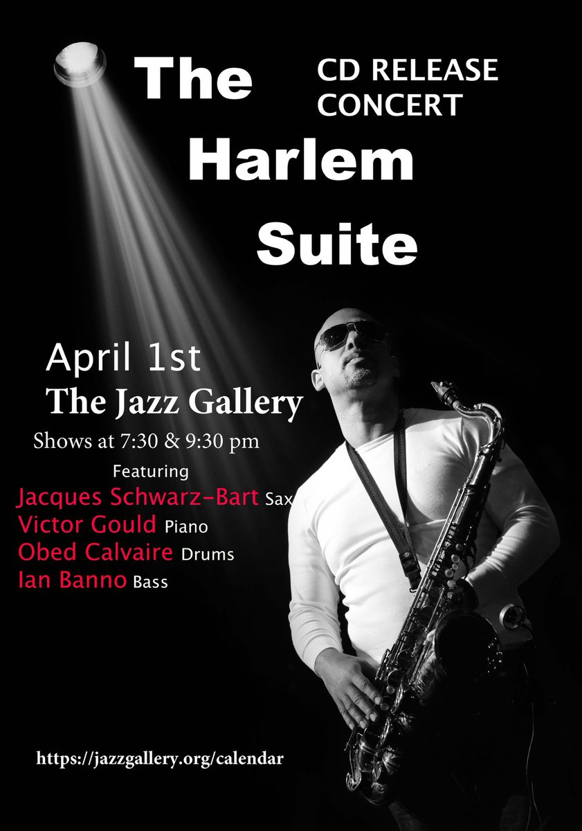 Today is the Official release day of the Harlem Suite. We will be at the Jazz Gallery tomorrow in NY!!!