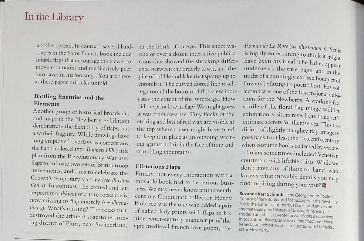 JAStokesNJ's tweet photo. What a great ‘in the library’ read! Movable Mayhem by @DrKarrSchmidt in the current issue of @finebooks - the moral of the story, “get thee to Chicago”
#mechanicalpaper #volvelles #flaps #popups https://t.co/nKZgPxlYOc