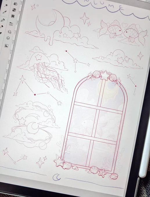 Working on some new stickers for the fishies set, I really thought I'd finish them today, but my arm is really acting up again :(

I'm going on holiday next week, so probably gonna have to leave this for a little while... 