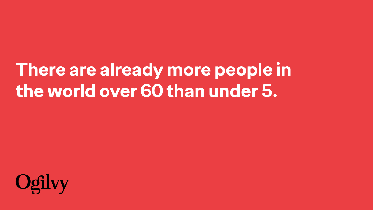 Ogilvy's tweet photo. Age is just a number, but it's a number that many marketers overlook. It's time to rethink the way we approach marketing to seniors. They're a diverse &amp; lucrative market, &amp; they deserve our attention.

New article from @OgilvyConsult's Peter Buell Hirsch. https://t.co/SDdhBbwbA1 https://t.co/rtyYU9vFRo