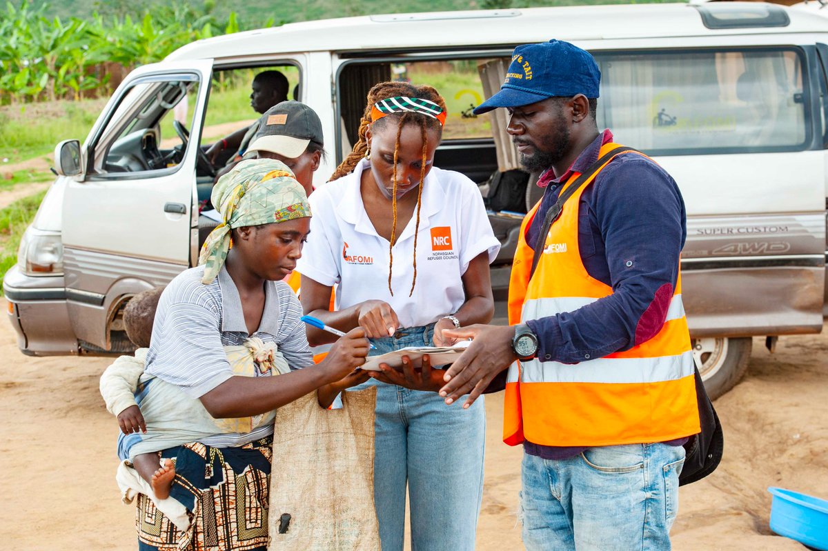 after registration, the refugees had to sign off for the clothes...