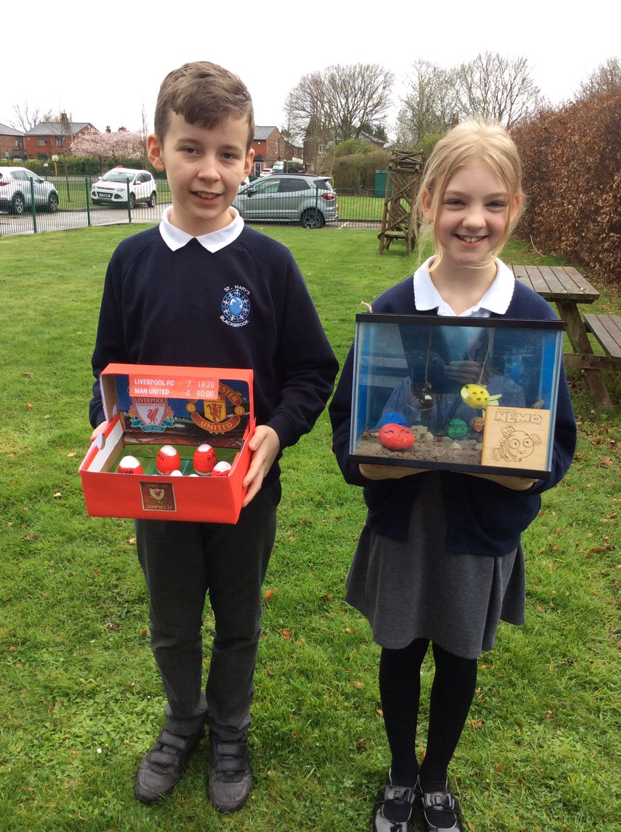 Y6_BBSM's tweet photo. Our special winners of the egg celebrity competition in Y6CG! Well done Keira and Dillon. https://t.co/bBOZrGUTpb