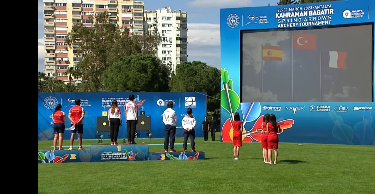 RFETA's tweet photo. #SpringArrows23
Elia Canales y Pablo Acha suben al segundo cajón del podium por equipos mixtos en Antalya.
Nuestros equipos regresan con 2 medallas de 🥇 y 1 de 🥈 en una muy buena competición para preparar la exigente temporada que se nos avecina.
ENHORABUENA #TeamRFETA https://t.co/08bWaDvBcA