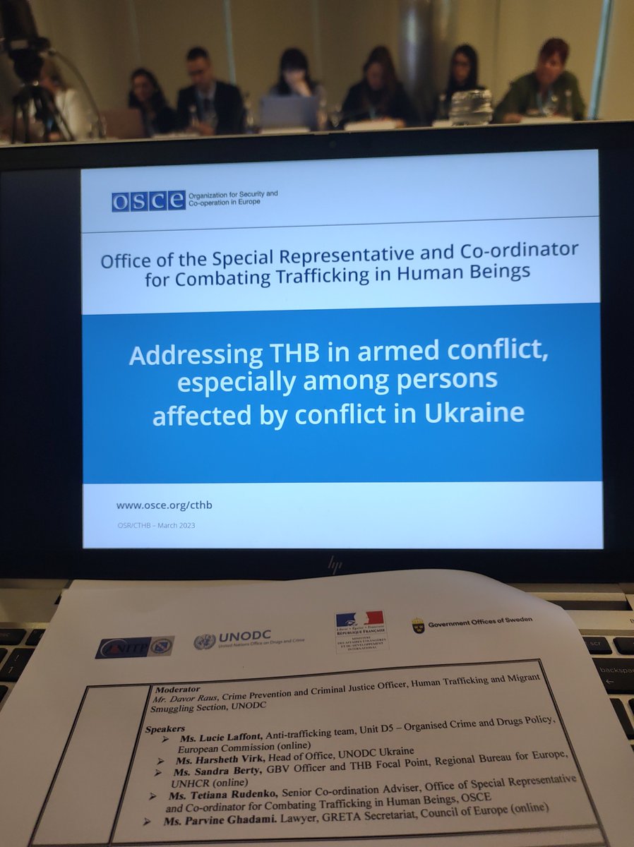 osce_cthb's tweet photo. At the #RegionalExpertGroup Meeting in #Bucharest🇷🇴 this week, sharing our observations and recommendations on preventing #HumanTrafficking in the context of the war against #Ukraine👉https://t.co/4F0HoUbOej
🙏@UNODC_HTMSS https://t.co/meKL9ZuFZi
