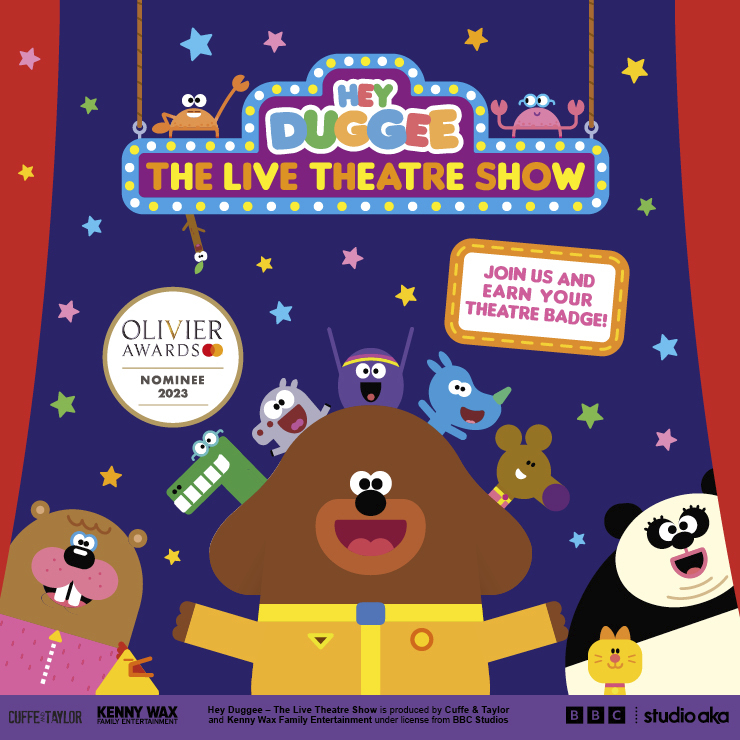 HEYDUGGEE's tweet photo. Isn't it time for your little Squirrels to see Duggee at the Clubhouse and earn their Theatre Badges? 
Join Duggee and the Squirrels on their live show tour! 🎭 🧡 

https://t.co/YZdLeNx4qc 

@heyduggeelive 

#HeyDuggee #HeyDuggeeLive https://t.co/YxDQBhC0zR
