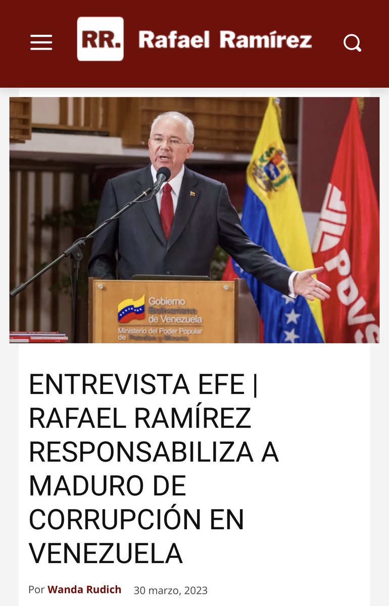 RRamirezVE's tweet photo. #31marzo Dejen el Show, maduro y Tarek El-Aissami son los responsables directos del escándalo de la “pérdida” de 25 mil millones de dólares en @PDVSA Te invito a leer mi entrevista https://t.co/iv7r61tafV con la agencia @EFEnoticias desde Viena. Hagan lo que hagan no pueden ocultar su responsabilidad. !Desmontaron los controles del Estado!