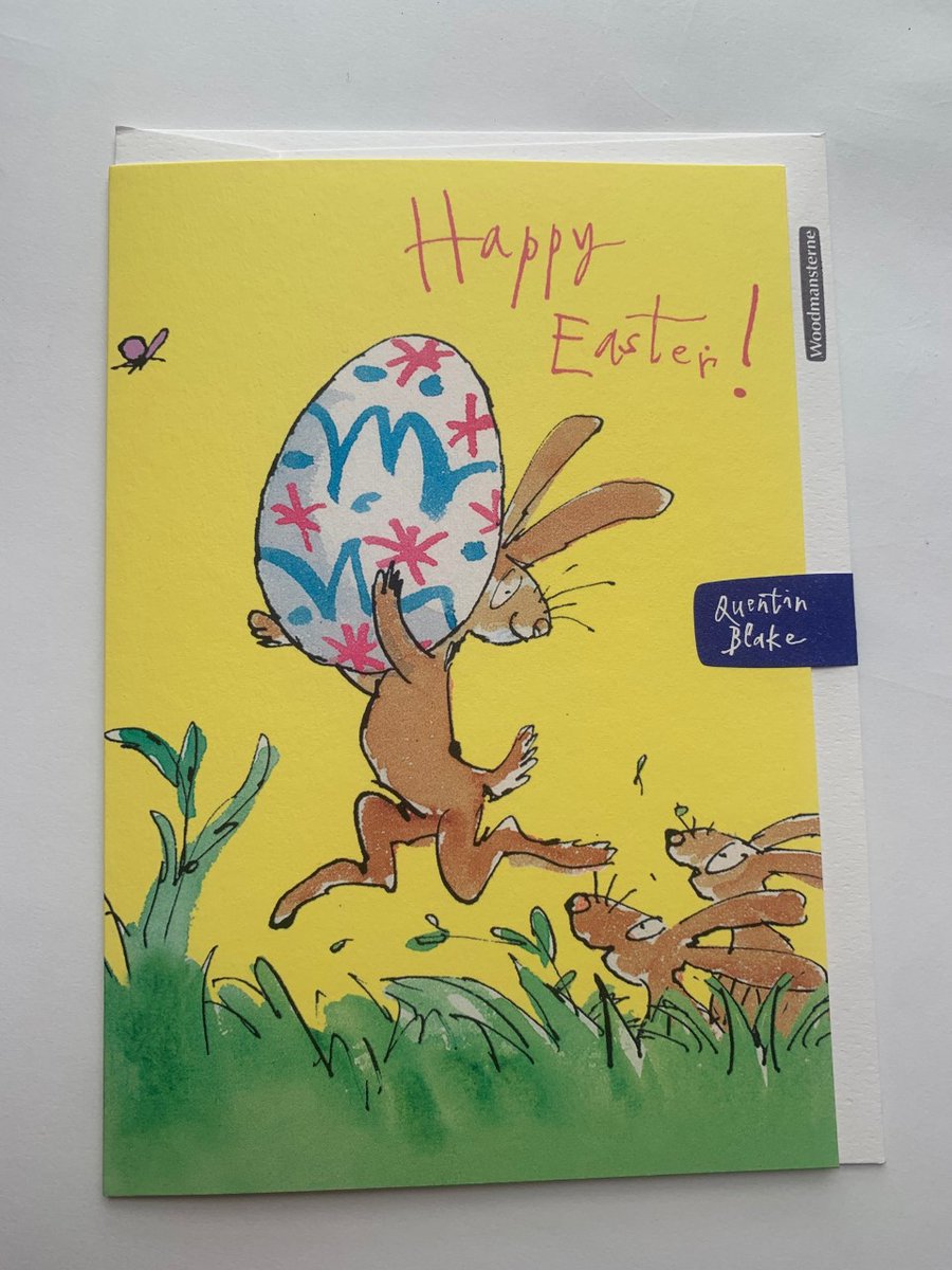 TourettesTapir's tweet photo. A lovely @QuentinBlakeHQ #Easter card from @Woodmansterne keenly priced at @waitrose for £2.40, excellent value. The very same card can be purchased at @WHSmith for a whopping £3.75, shop around for #seasonal treats. #CostOfLiving https://t.co/muwQLRTANz