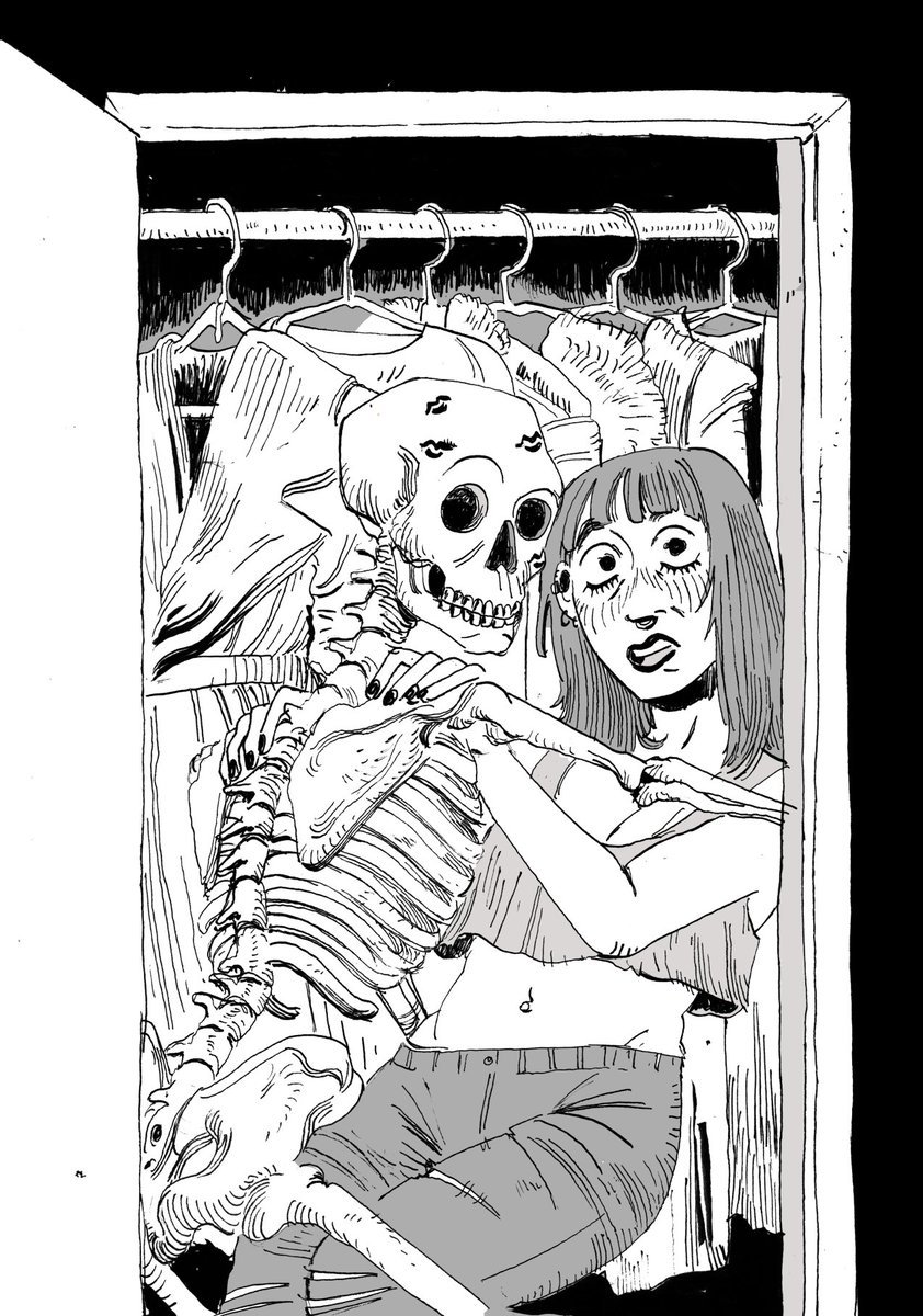 QRT with skulls!

Lol I really do love drawing skulls. Ended making a whole character that's just a bedazzled skeleton because of itt https://t.co/wh01pMqhTe 