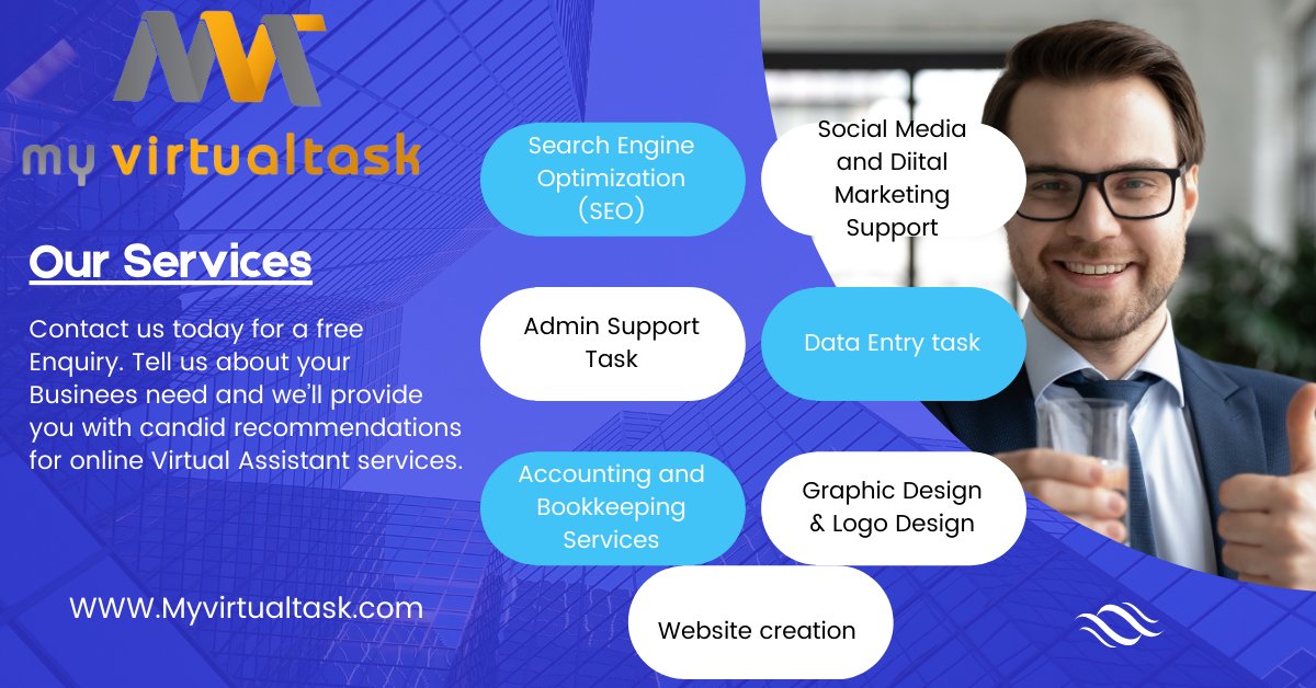 If you are looking for Virtual Assistant for your business then Myvirtualsk is the best company to hire VA
Admin Support
Data Entry Task
Personal Virtual Assistant
Accounting and Bookkeeping Services
Data Management
Social Media and Diital Marketing Support
Website creation