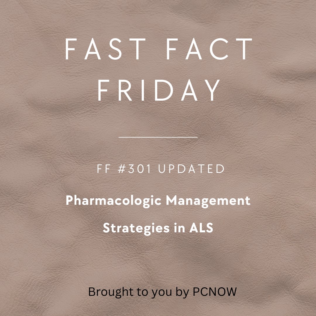PallCareNetWisc's tweet photo. Pharmacologic Management Strategies in ALS - #hpm #pcnow #mypcnow #hospice #hospicecare #fastfacts #palliativecare - https://t.co/7NxlhqszcQ https://t.co/xrXdWd0R2G