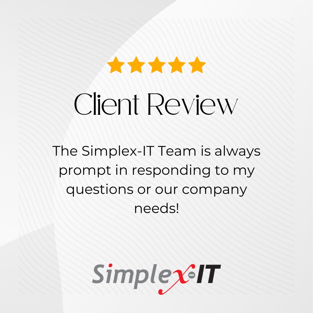 🎉 We're thrilled to share this fantastic compliment from one of our amazing clients 💻

Thank you for your kind words, and we're grateful for the opportunity to serve you and your company.

#clientfeedback #simplexit