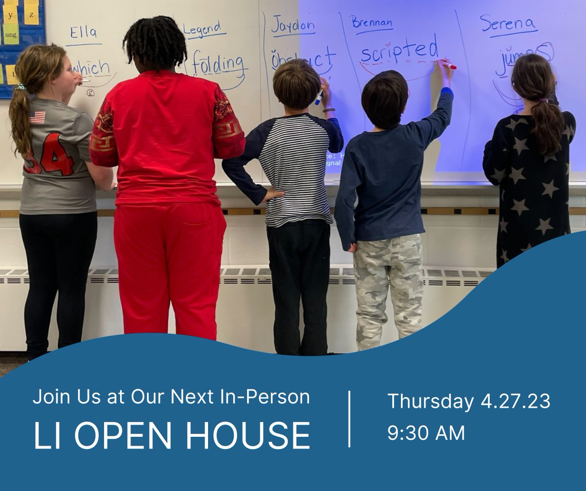 WinstonPrepLI's tweet photo. Join us for our next in-person Open House on Thursday, April 27th to learn more about Winston Prep’s educational philosophy and how we can help your child thrive! Visit https://t.co/4CG4K8Dejk https://t.co/BxnOwvfUMY