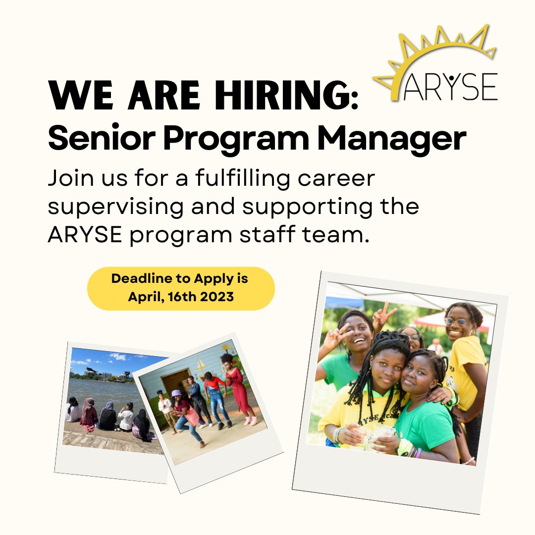 arysepgh's tweet image. We're hiring a Senior Program Manager! This position will supervise and support the ARYSE program staff. The application deadline is April 16th and completed applications should be sent to Morgan Puterbaugh at morgan@arysepgh.org. 

arysepgh.org/jobs