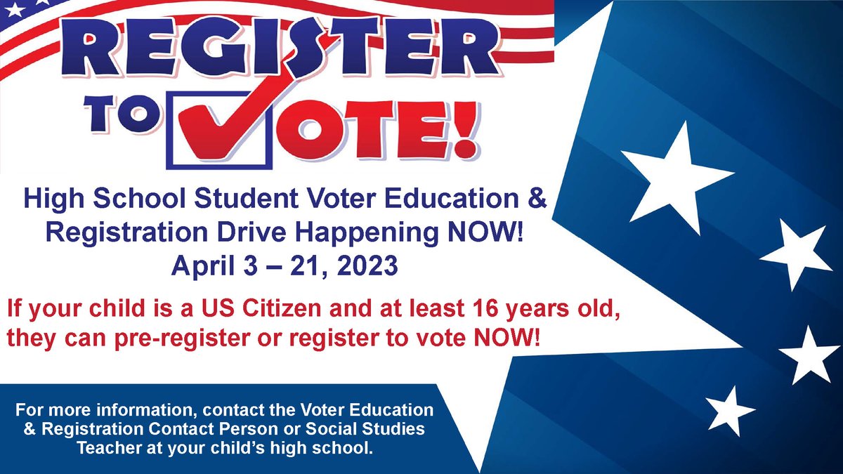 Miami-Dade County Public Schools Parent Academy (@parentacadmiami) on Twitter photo Parents, the <a href="/MDCPS/">Miami-Dade Schools</a> Student Voter Education and Registration Drive starts next week. Please discuss the importance of voting with your child.
<a href="/SuptDotres/">Jose L. Dotres, Ed.D.</a> Parents, the <a href="/MDCPS/">Miami-Dade Schools</a> Student Voter Education and Registration Drive starts next week. Please discuss the importance of voting with your child.
<a href="/SuptDotres/">Jose L. Dotres, Ed.D.</a>
