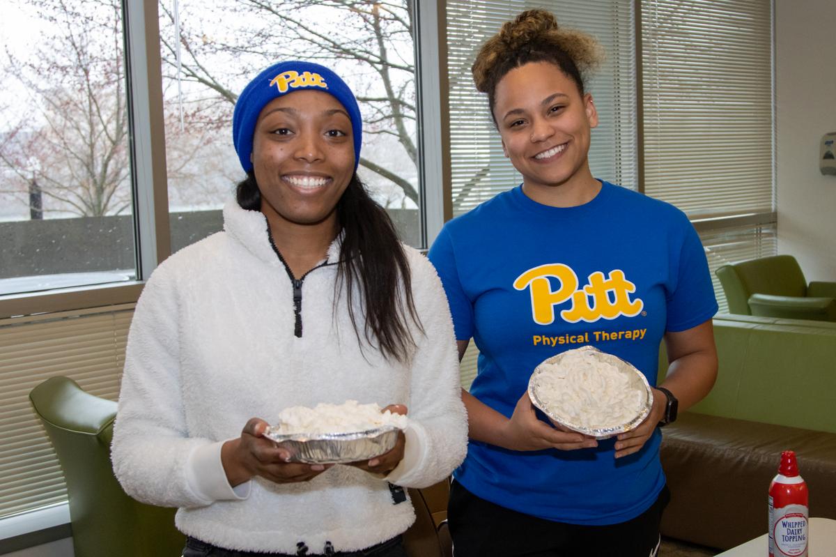 Pitt SHRS (@pittshrs) on Twitter photo Many people like to celebrate Pi Day musing about their favorite number and eating lots of pie, but our <a href="/PittPT/">Pitt Physical Therapy</a> students have started a new tradition: holding a fundraiser by throwing pies at their favorite faculty. Read more: shrs.pitt.edu/news/dpt-facul… Many people like to celebrate Pi Day musing about their favorite number and eating lots of pie, but our <a href="/PittPT/">Pitt Physical Therapy</a> students have started a new tradition: holding a fundraiser by throwing pies at their favorite faculty. Read more: shrs.pitt.edu/news/dpt-facul…