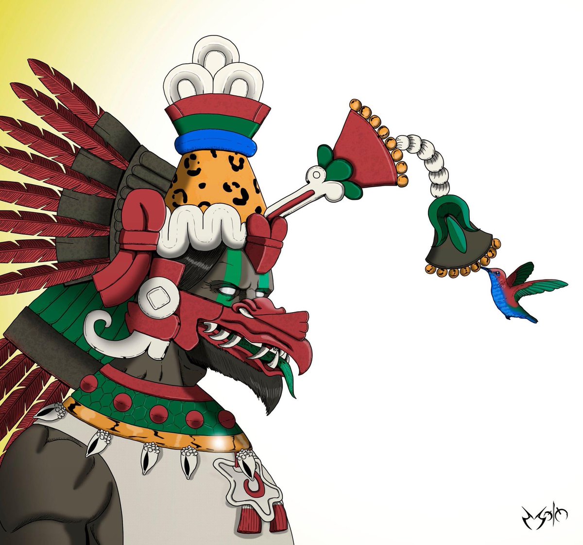 Hombre Dios

Tlasojkamati Quetzalcóatl 

”Que se abra tu mente como las flores, que viva vuelo arriba tu corazón ”

Buen día raza les comparto esta nueva Ilustración 🙏✨

#neomexicanismos #Cemanahuac #toltekayotl #Quetzalcóatl #ancienthistory #culturamexicana #ilustracióndigital