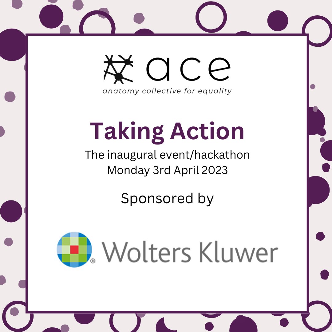 We are really grateful to  @wolterskluwer_health, one of our sponsors for our ‘Taking Action’

#acetakingaction #anatomy #inclusiveanatomy #sponsorship