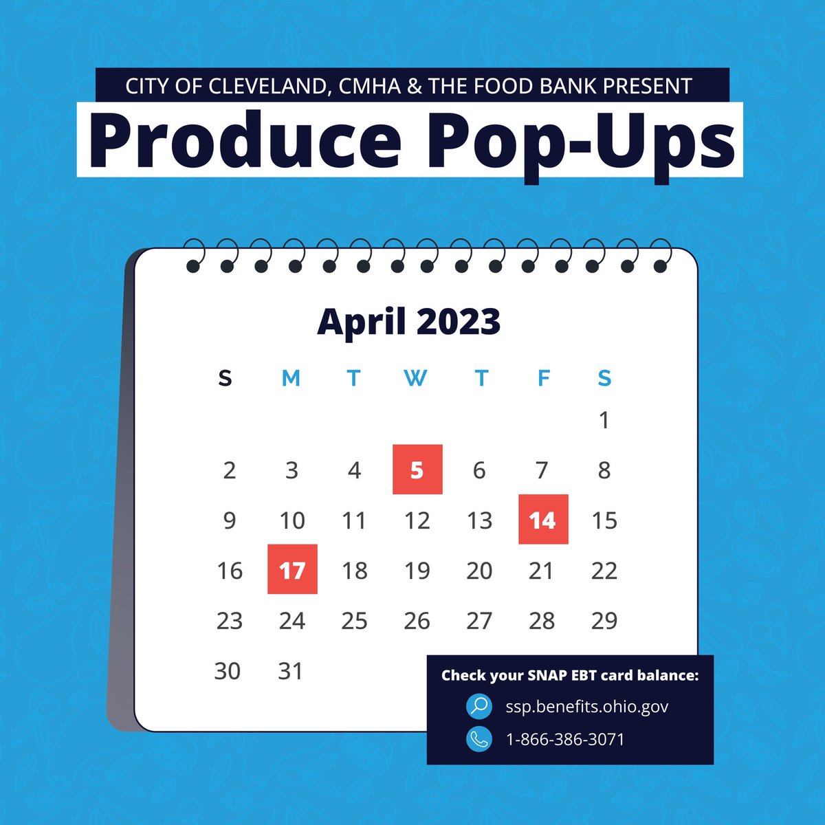 Emergency SNAP benefits have ended. If you need food, we are partnering with <a href="/CleFoodBank/">Greater Cleveland Food Bank</a> and <a href="/CuyahogaHousing/">CMHA</a> to launch monthly produce pop-ups starting Wednesday, April 5 at Collinwood Rec Center from 3 p.m. - 6 p.m. 🥦🍓🍊🍎