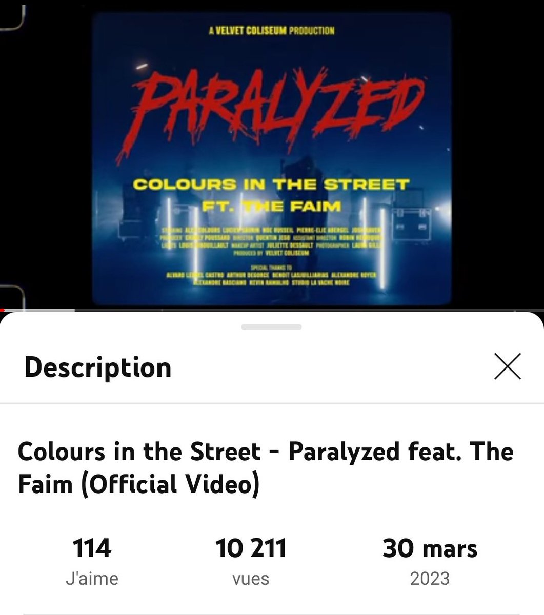 bel après-midi à tous, en particulier à celles et ceux qui ont commenté et aimé le clip de Paralyzed 
→ youtu.be/hgoI1N8P8Wo