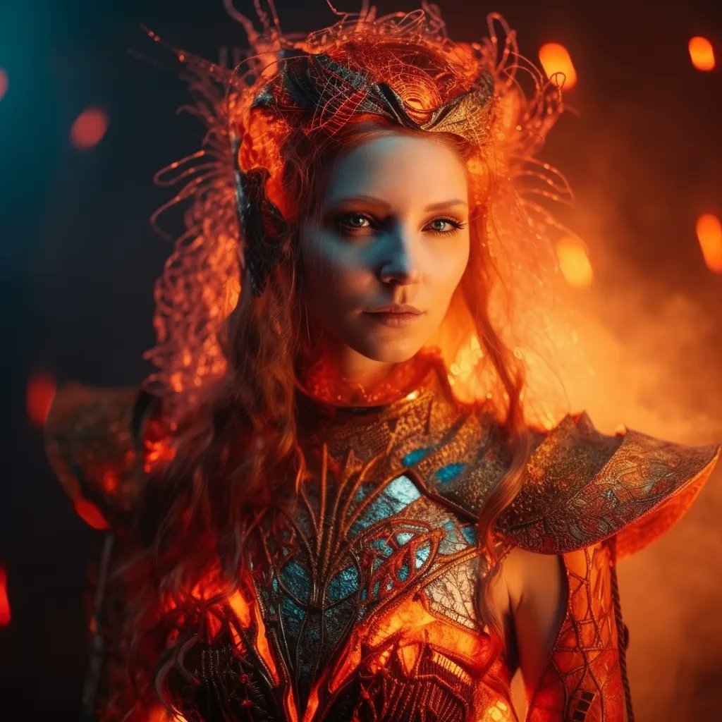 QuantumCanvasAI's tweet image. Fire Sorceress, AI Generated Art #aigirls #mage #firemage #sorceress #firesorc #firesorceress #firedancer #fireart #highfantasy #magicalgirl #midjourney #midjourneyart #firetamer #midjourney #fire #diablo #diablo3 #diablo4