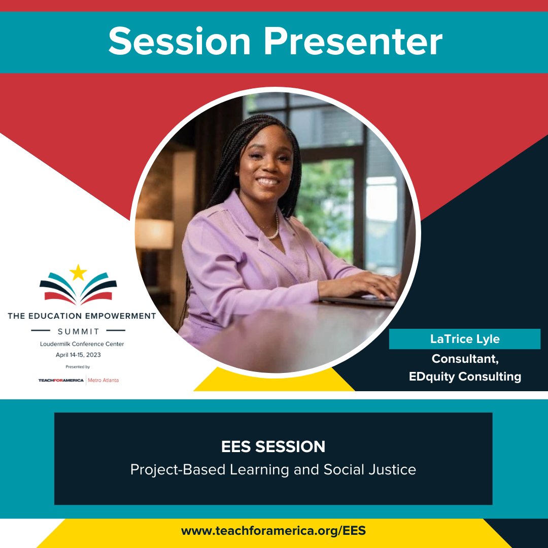Join me and education leaders across metro Atlanta at @tfametroatlanta’s Education Empowerment Summit, April 14-15! Learn more &amp; register at teachforamerica.org/EES. #TFAEES2023 #tfametroatlanta