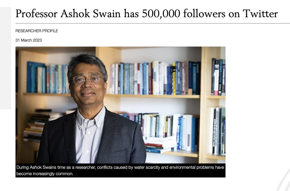 Ashok Swain on Twitter "It takes a lot of my time. It invites abuse